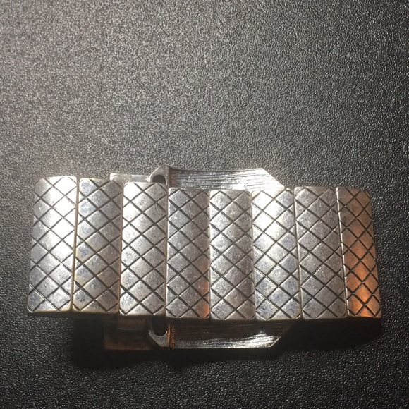 Silver Tone & Rhinestone Buckle Stretch Bracelet - Picture 2 of 8